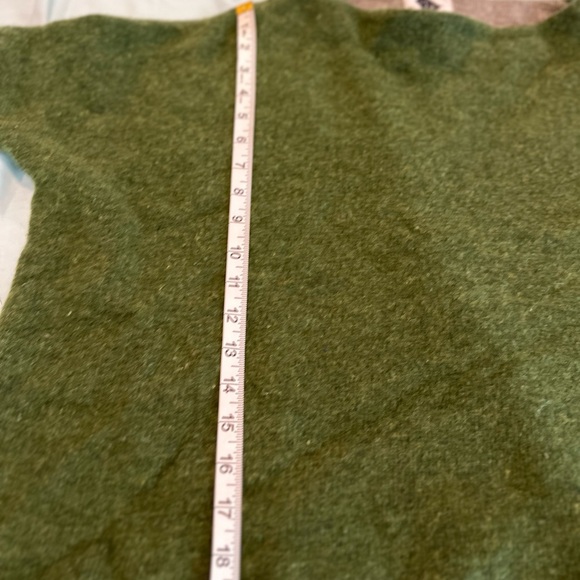 Women’s XL Stapf  Tirol Green Wool Boxy oversized Sweater. waffle knit interior - Picture 5 of 12
